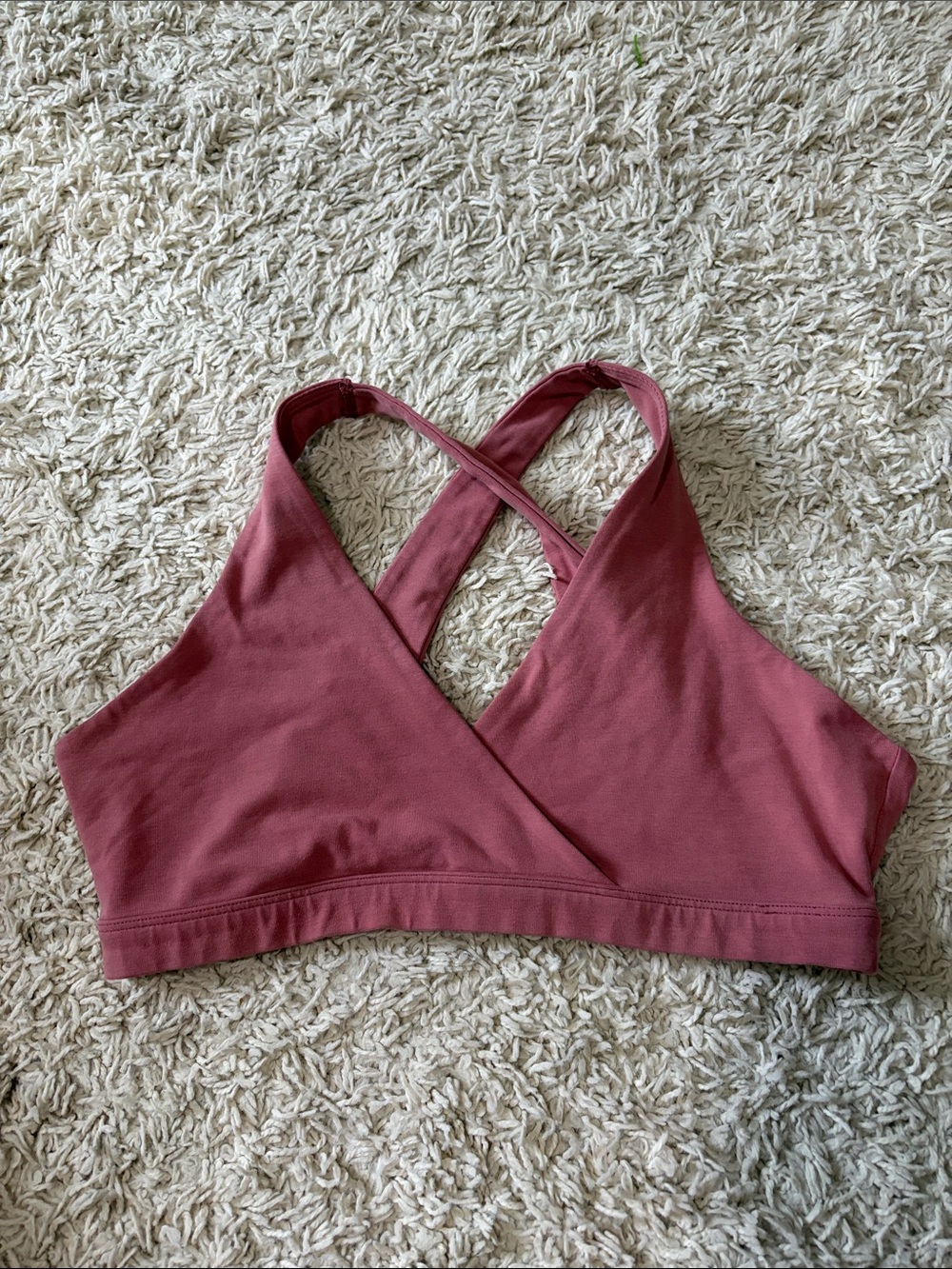 Old Navy Cross-Back Nursing Bra in Rose-Mauve